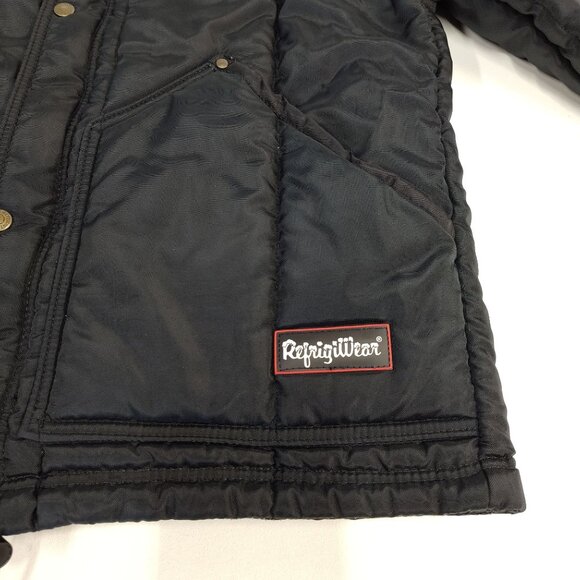 RefrigiWear Insulated Bomber Jacket Full Zip Ribbed Cuffs & Waist Men Small USA - Picture 9 of 13
